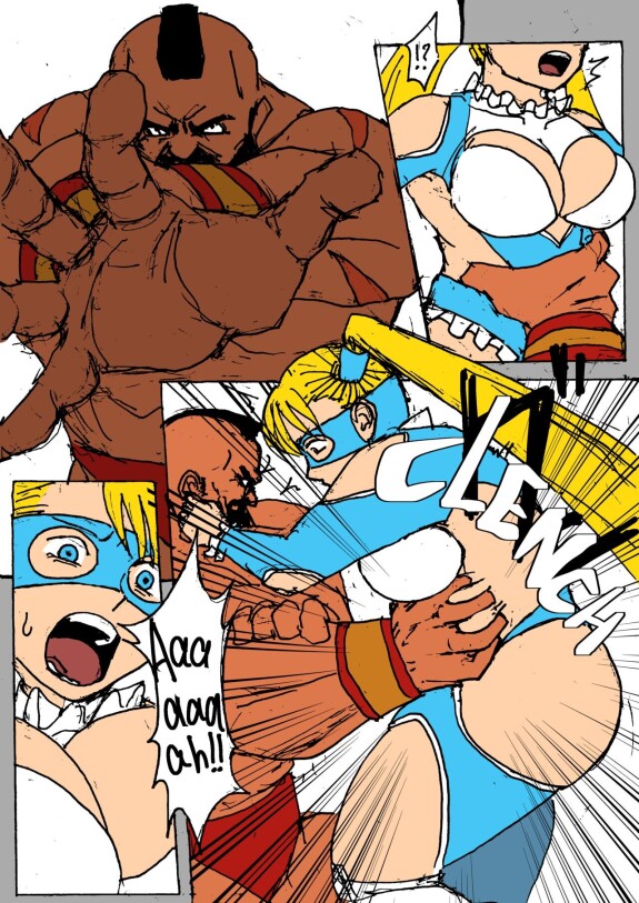  [Sanman-Drill]  Zangief VS. Rainbow Mika  (Street Fighter) [Japanese + English]