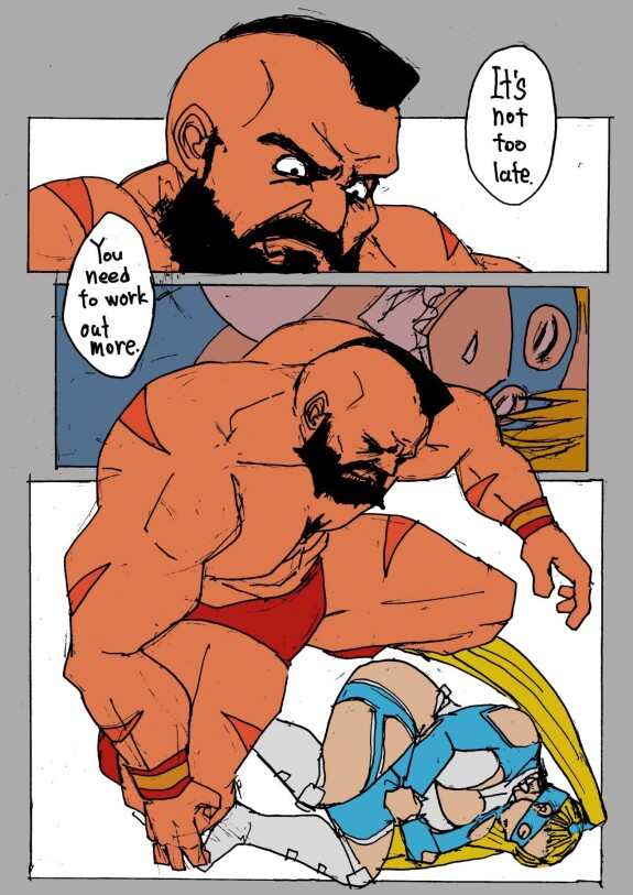  [Sanman-Drill]  Zangief VS. Rainbow Mika  (Street Fighter) [Japanese + English]