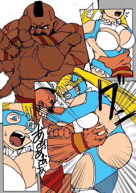  [Sanman-Drill]  Zangief VS. Rainbow Mika  (Street Fighter) [Japanese + English]