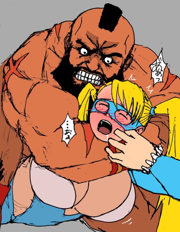  [Sanman-Drill]  Zangief VS. Rainbow Mika  (Street Fighter) [Japanese + English]