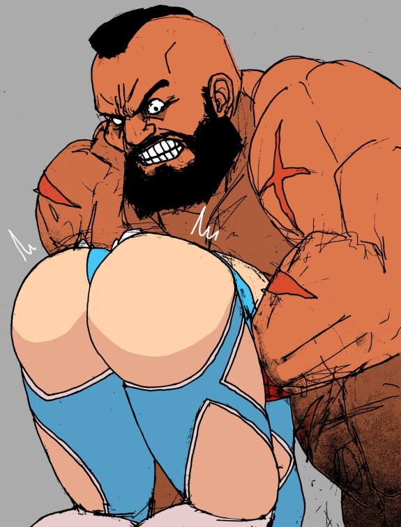  [Sanman-Drill]  Zangief VS. Rainbow Mika  (Street Fighter) [Japanese + English]