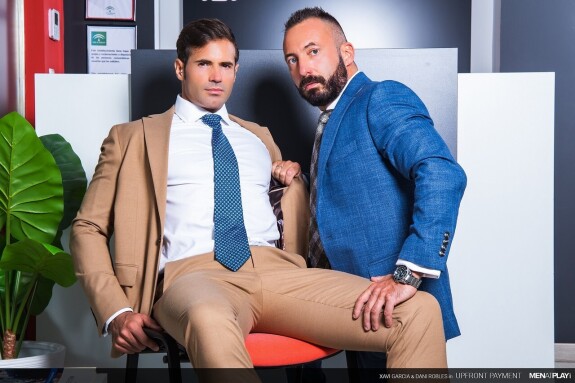 Gay colleagues Xavi Garcia & Dani Robles have some doggystyle anal sex