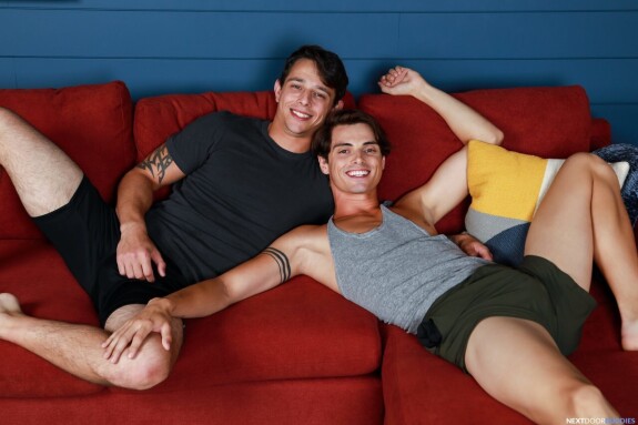 Gay hunks Ben Masters & Kyle Wyncrest have anal sex after hot oral foreplay