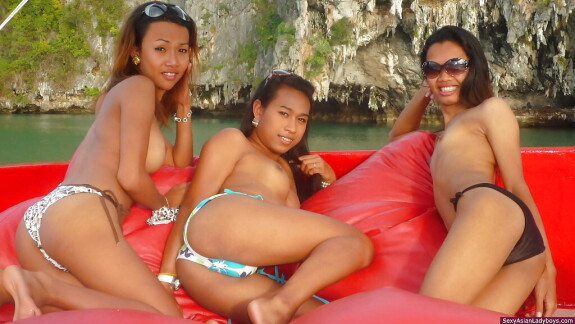 Tropical cruise with 3 splendid ladyboys withinside the south of Thailand