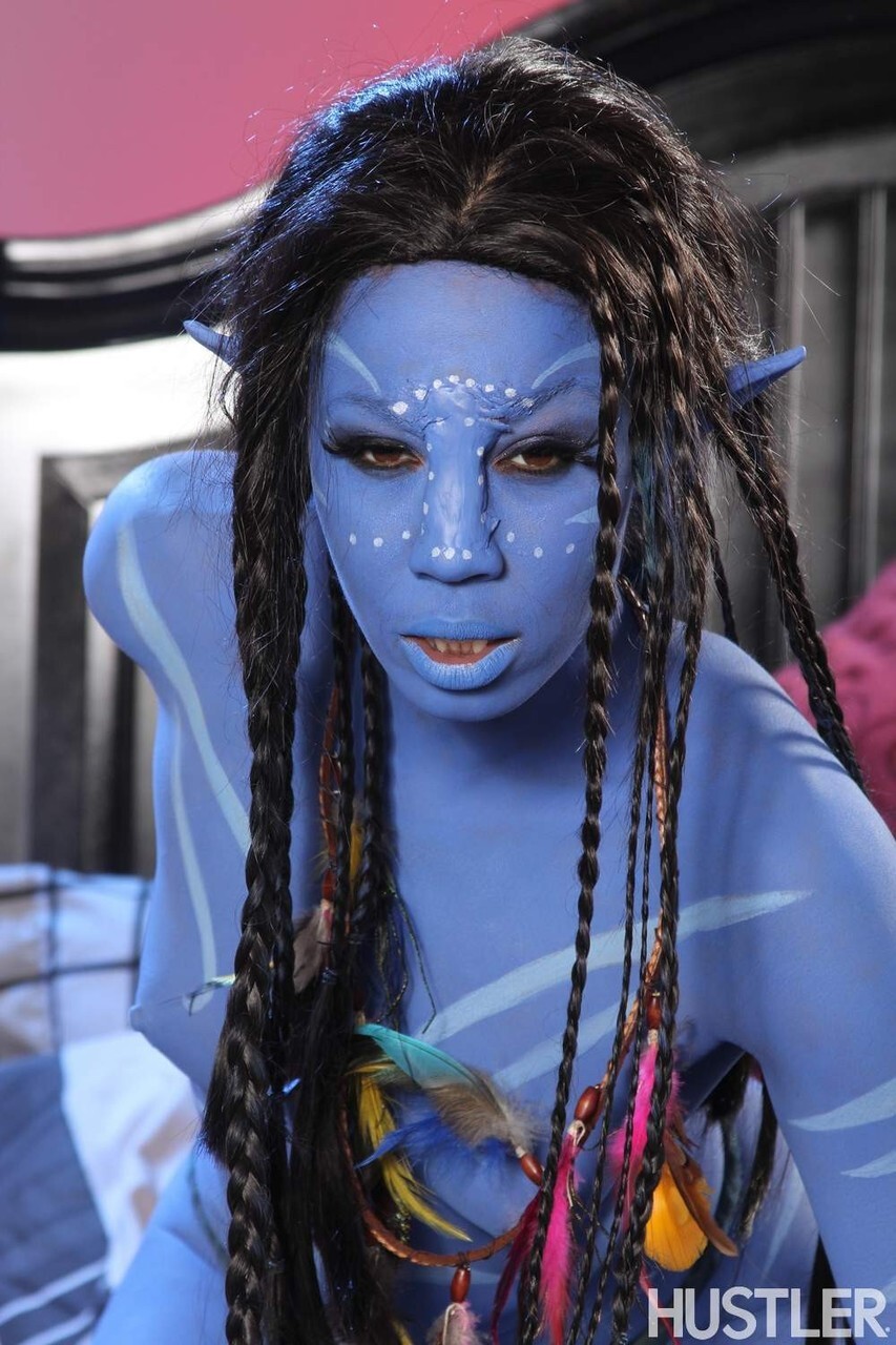 Cosplay splendor Misty Stone takes cock in not anything however blue frame paint