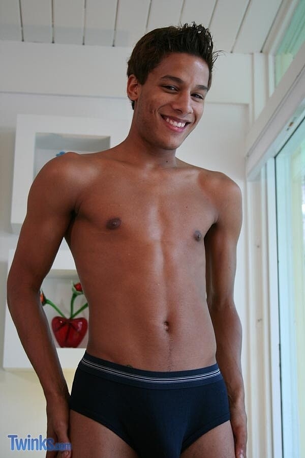 Adorable petite twink Aaron Armstrong flaunts his slim body and masturbates