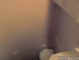 Blowjob withinside the lavatory via way of means of a candy blonde ex lady friend