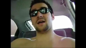 Horny Verbal Dude Jerks Off & Cums in Car