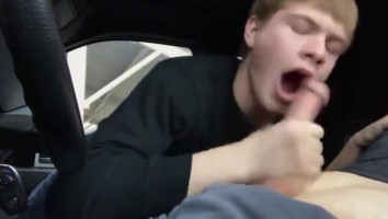 Blowjob in car British teens