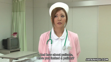 Mio Kuraki is a perverted Japanese nurse with massive boobs