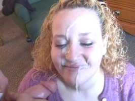 Impressive newbie chick is getting excellent facialized after blowjob