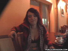 Cute first date becomes top notch public banging with a redhead