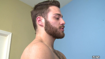 Hairy butt of a warm hunk receives fuck from behind