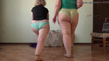 2 mature BBWs with highly-priced PAWG do domestic health and step by step undress.daddy Shows Off plump legs in socks and furry pussy.father Novice fetish and foot fetish.