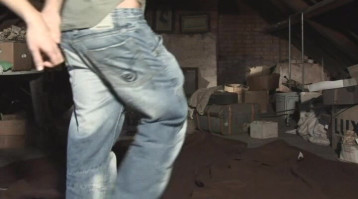 Jeans-sporting boyfriends sucking cock withinside the attic