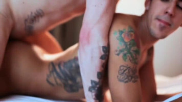 Sensual tattooed adult males are having an excellent butt fuck