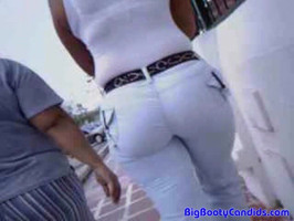 Two girls with virtually notable huge booties noticed on the road