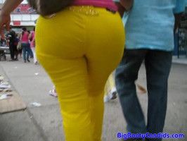 Truly highly spiced as hell spherical massive booty in yellow pants