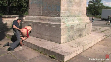 Sexy woman Kitty is getting fucked proper at the monument