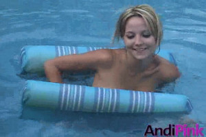 Busty bare youngster Andi Pink suggests herself withinside the pool