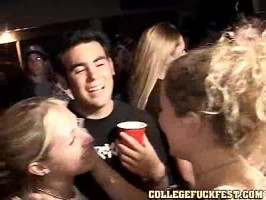 Laughing blonde is entering into an first rate College Fuck Fest