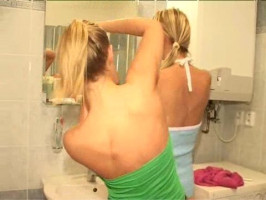 Outstanding large-breasted Trib Girls are fucking withinside the bathroom