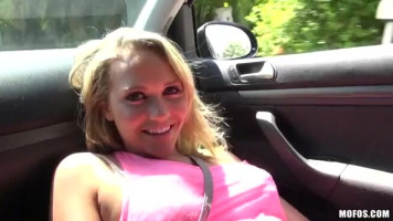 Hot playful blonde is getting picked up and fucked withinside the car