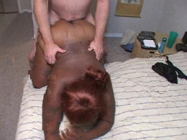 Impressive redhead BBW is taking part in extensive interracial intercourse