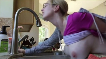 Fucked Over The Kitchen Sink