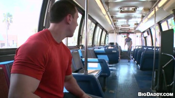 Sexy sexy guy getting great blowjob proper withinside the bus