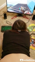 Gamer female need my dick from in the back of at the same time as she is gambling a game