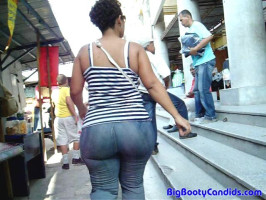 Her lovely large booty and tight denims are searching candy