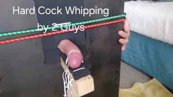 Cock Whipping by 2 Guys