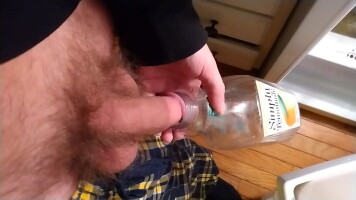 Pissing in Lemonade Bottle