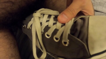 Cum inner spouse grimy shoe used as fleshlight