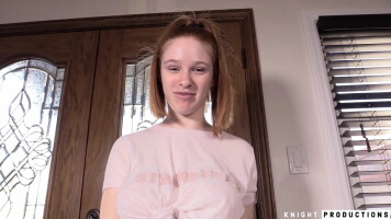 Scarlett Snow Big Tits Natural Redhead POV Blowjob