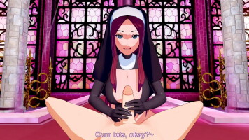 Nun Kushina Big Boobs Man POV Animation Hentai Game 3d