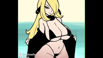 Cynthia&#039;s reward (Pokemon hentai)