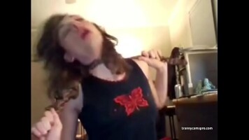 Hot Tranny c.| Herself And Jacks Off