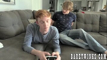 Smooth twink buds swap video games for barebacking