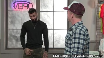 RagingStallion Sexy Hairy Latino Papi Sucked andamp;amp; Face Fucks Hard