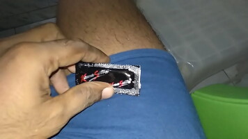 Cumming in condom part 1