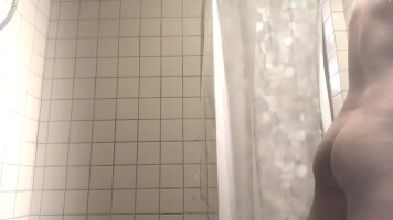 Douching in the shower and tried to stop water from coming out with a butt plug