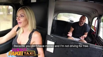 Female Fake Taxi Busty blonde rides lucky passengers cock to pay fare