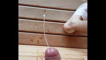 cum on sauna