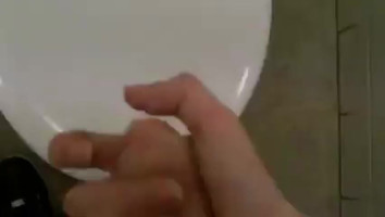 Dutch boy jerking short on a college toilet