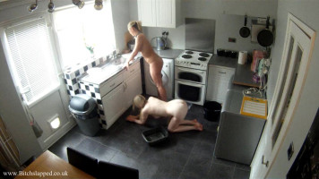 Passionate bare blondes are cleansing my residence on camera