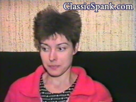 Cutie from 90s with bizarre coiffure were given spanked at the casting