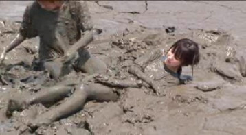 Two Japanese intercourse angels are combating in brown dirt