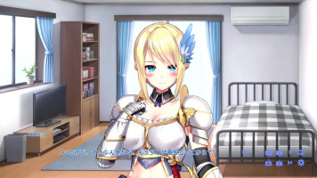 La vidéo est un clip vidéo d'une fille qui est un chevalier en armure étincelante ! (Cheveux blonds, gros seins, femme chevalier, jeu vidéo en direct (R18) Jeu Hentai)